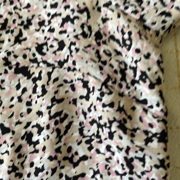 OPHELIA ROE Blouse Pink & Black Button Front Smocked Cuffs Corporate Wear Small - Picture 4 of 13